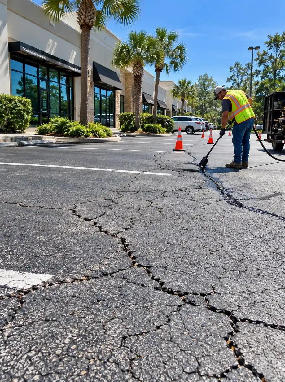 Cracks Spreading Across Your Daytona Beach Lot? When to Repair Versus Repave Before Tenants Complain