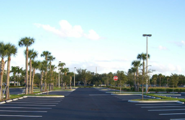 Commercial parking lot striping